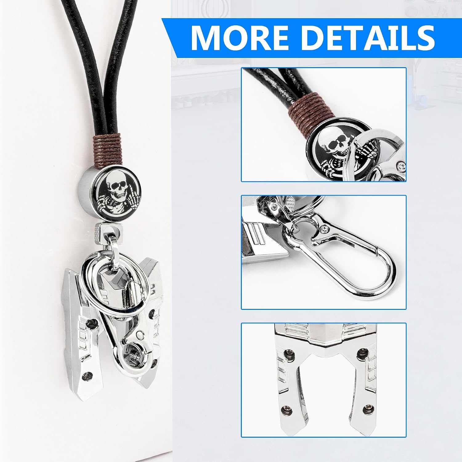 Key Fob Holder Sporty Key Shell Ignition Key Cover with Leather Lanyard Keychain For Can Am Ryker Models Accessories