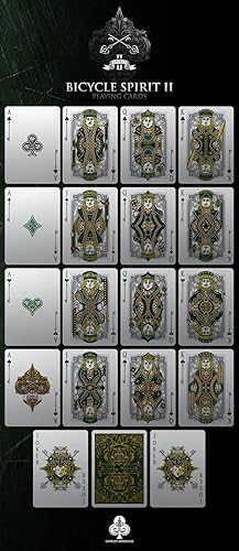 Miniatura 3 de Bicycle Spirit II Limited Poker Green Playing Cards Premium Deck de Gamblers Warehouse