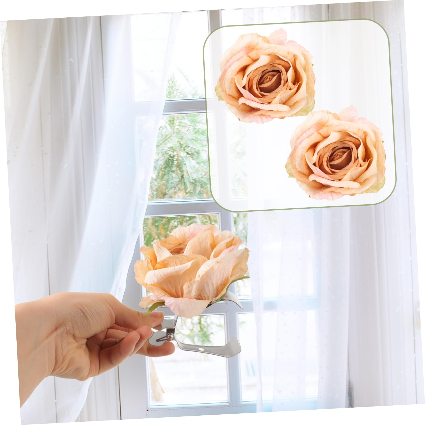 MAGICLULU 8pièces Clips De Rideaux Fleur Embrasses Décoratives Pratiques pour Liens De Rideaux Accessoire De Décoration pour Maison