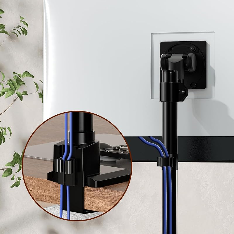 Putilsen Mount Monitortartó 24-57" Képernyőkhöz - Állítható Magasságú Asztali Monitorállvány, 27kg Teherbírás, VESA Kompatibilis, Fekete