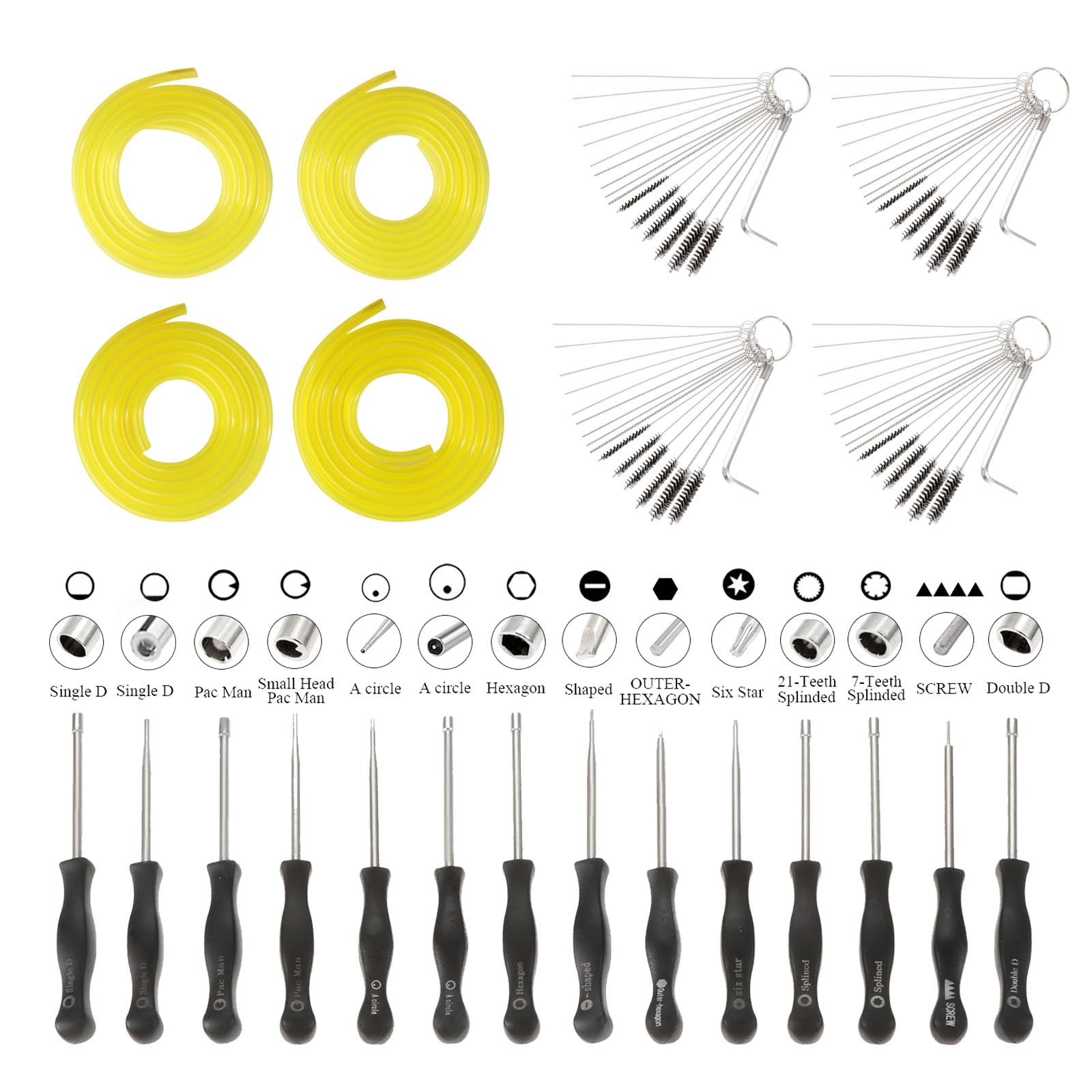 Hicello 22PCS Carburetor Adjustment Tool Kit | Screwdrivers & Fuel Line Kit