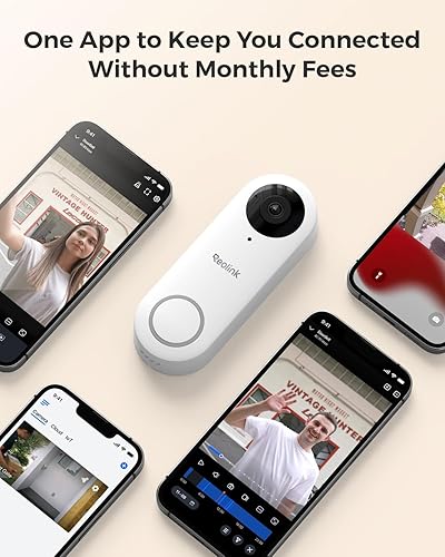 Miniatura 8 de REOLINK Timbre de video 2K Cámara PoE con timbre, vista 34 de la cabeza a los pies, conversación de 2 vías, detección de personapaquete, impermeable