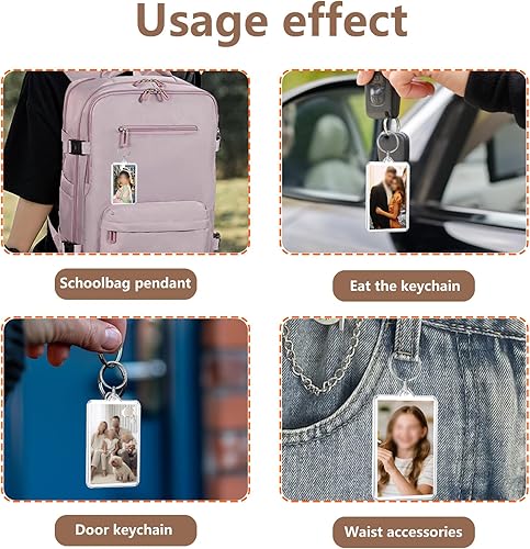 Miniatura 4 de Llavero de fotos Marco de fotos llavero colgante recuerdo de foto hebilla decorativa creativo DIY regalo llavero