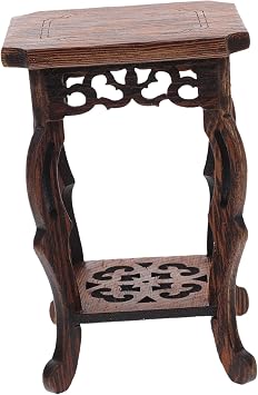 Wood Flower Pot Base Plant Stand Holder Reusable Flowerpot Holder Stand for Balcony Potted Plant Display Vase Tea Set Art Craft Patio Garden Decor 4.92 X 3.14 X 3.14 in