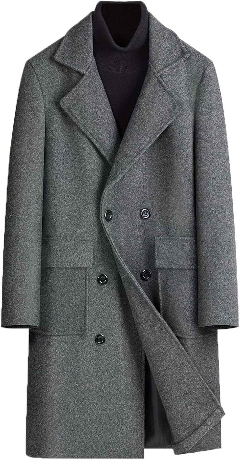 FTIMILD Double Breasted Trench Coat