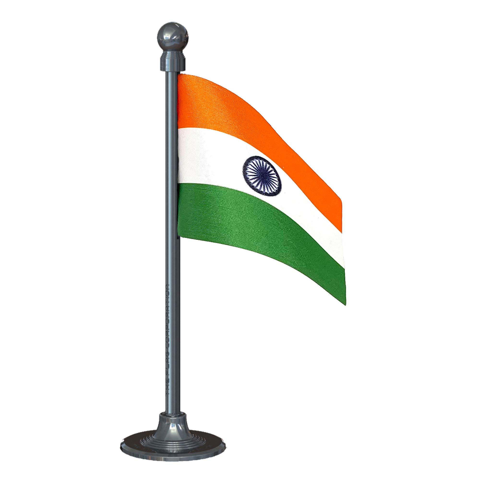 The Flag Corporation Indian Car Dashboard Flag 2in x 3in With a Plastic Gunmetal Black Base