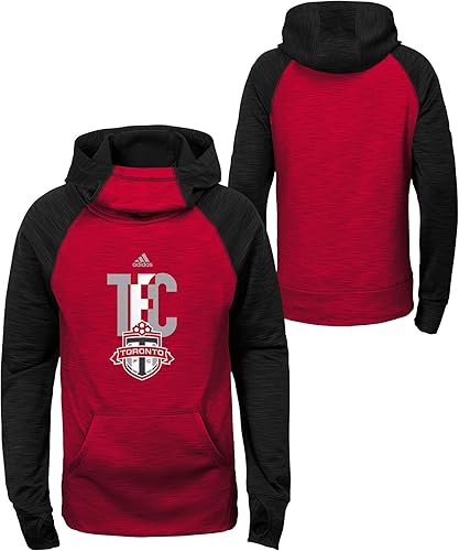 Miniatura 3 de adidas Sudadera con capucha de manga larga Target Forward para niñas de la MLS, variación del equipo