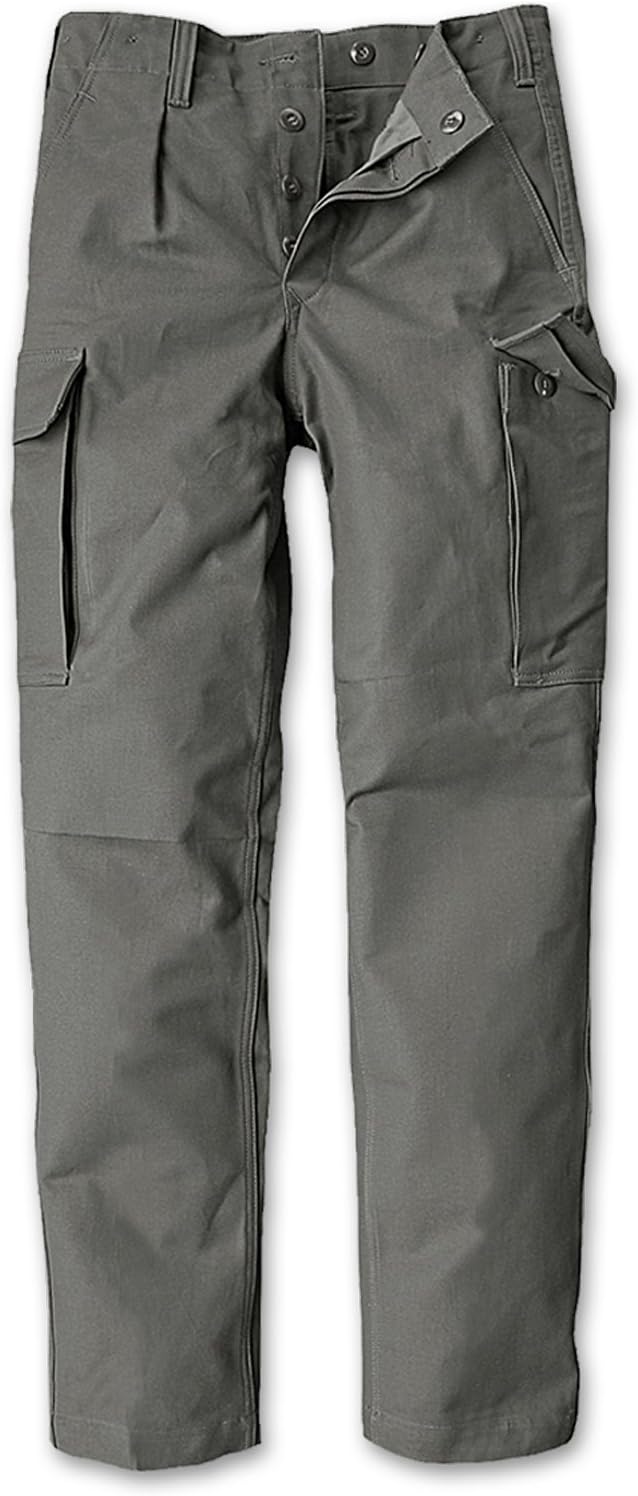 German Army Bundeswehr Security Moleskin Olive Cargo Pants Trousers 100% Cotton