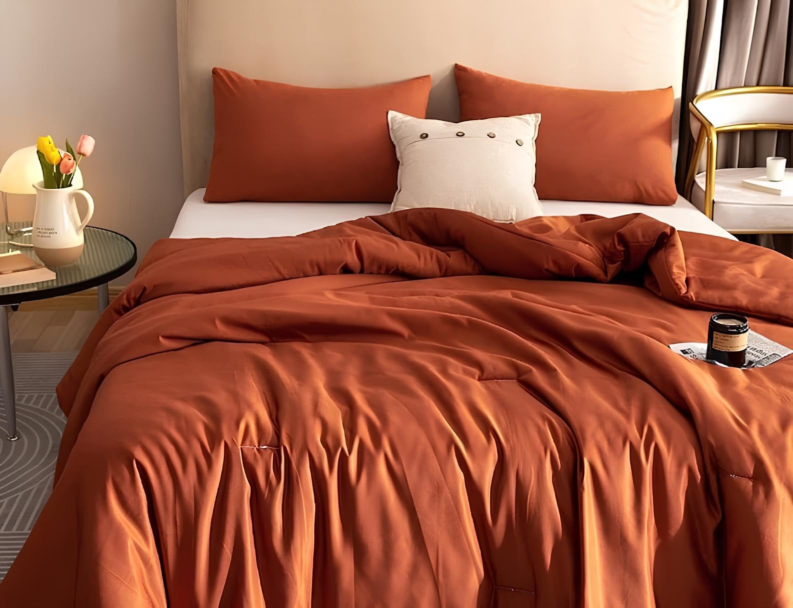 Ropa de cama 100% algodón lavado para noches boho confortables en casa