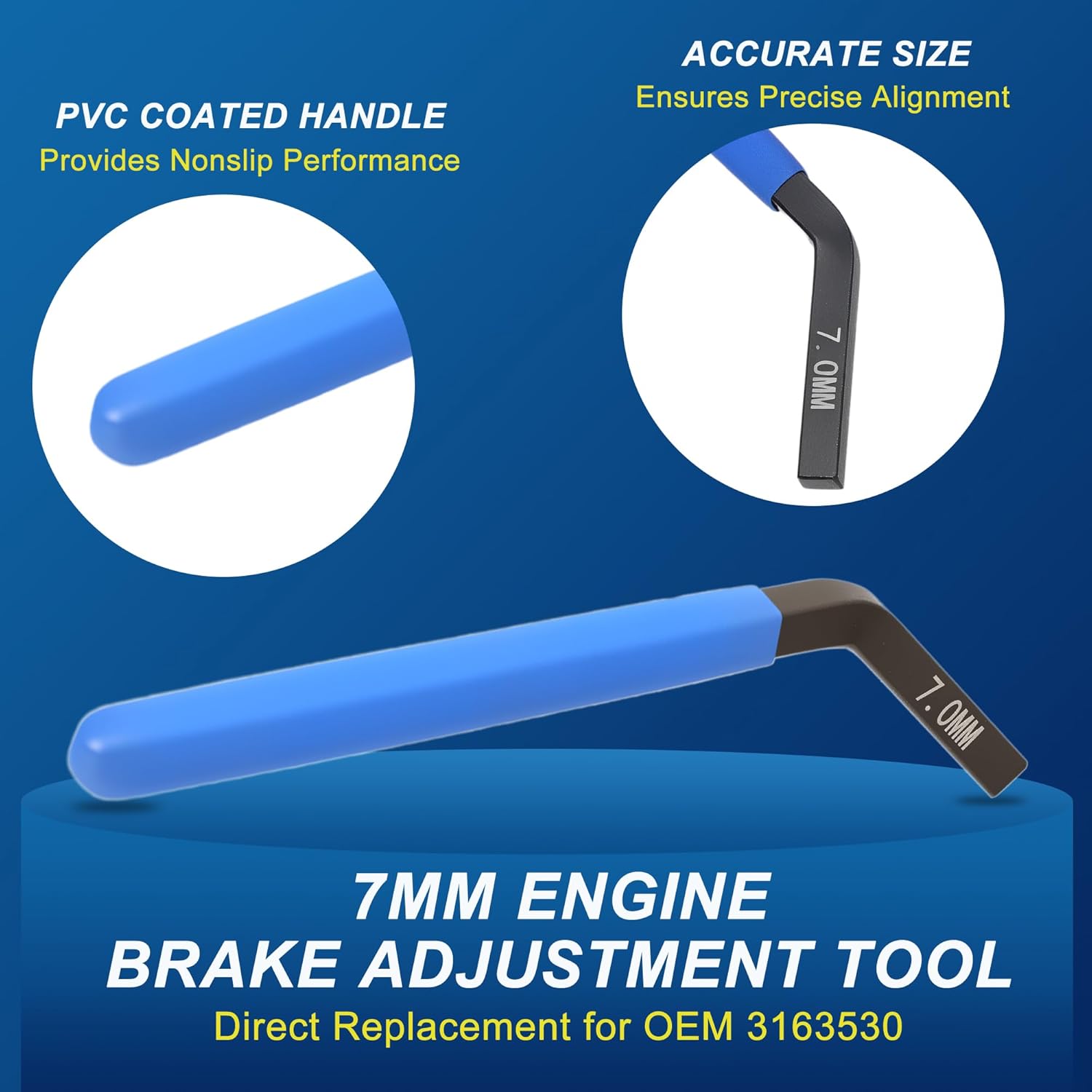 3163021 Cam Timing Tool Kit, 3163530 Engine Brake Adjustment Tool 7MM, Compatible with Cummins ISX QSX X15 Engine with 4/5/6/7 Degree Wedge Cam Gear Puller Crank Pin, Replace 3163020 3163069