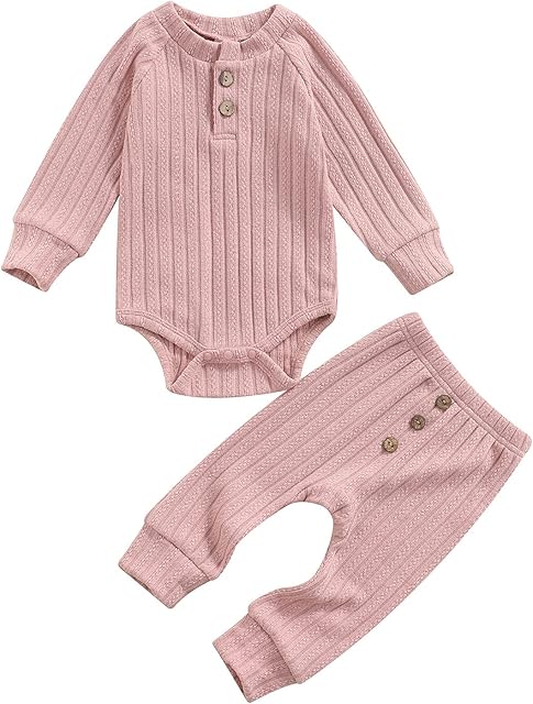 Newborn Baby Girl Clothes Outfits Infant Long Sleeve Hoodie Romper Bodysuit Tops Pants Infant Fall Winter Outfits