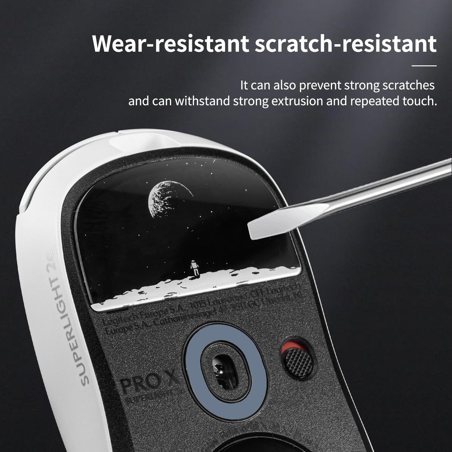 Glass Mouse Skates for Logitech G PRO X Superlight 2c Mouse Feet Pads Smooth Durable Slim 2.5D Curved Edge Game Mice Feet Replacement Accessories(Earth Pattern)