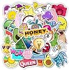 Cute Vsco Stickers, Aesthetic Vsco Sticker 48 Pack Trendy for Teens Girls Waterproof, Perfect for Water Bottles, Laptop, Travel Luggage
