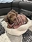 Webeasy Dark Grey Dog Cat Bed Small Pet Sofa Bed, Small Dog Bed Washable, Soft Pet Sleeping Bed for Dogs, Cats, Kittens and Puppies Super Soft and Comfortable Plush Dog Bed with Non-Slip Bottom,S 47 Customer image