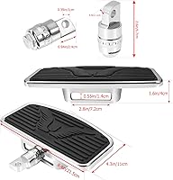Vista 5 de Estribos ajustables para motocicleta, pedales de pie para pasajeros traseros compatibles con Harley Sportster 883 1200