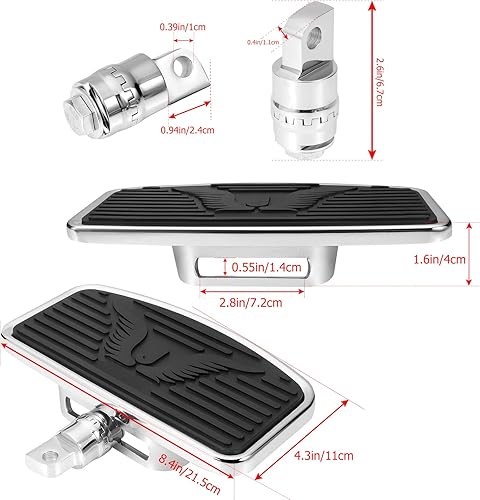 Miniatura 5 de Estribos ajustables para motocicleta, pedales de pie para pasajeros traseros compatibles con Harley Sportster 883 1200