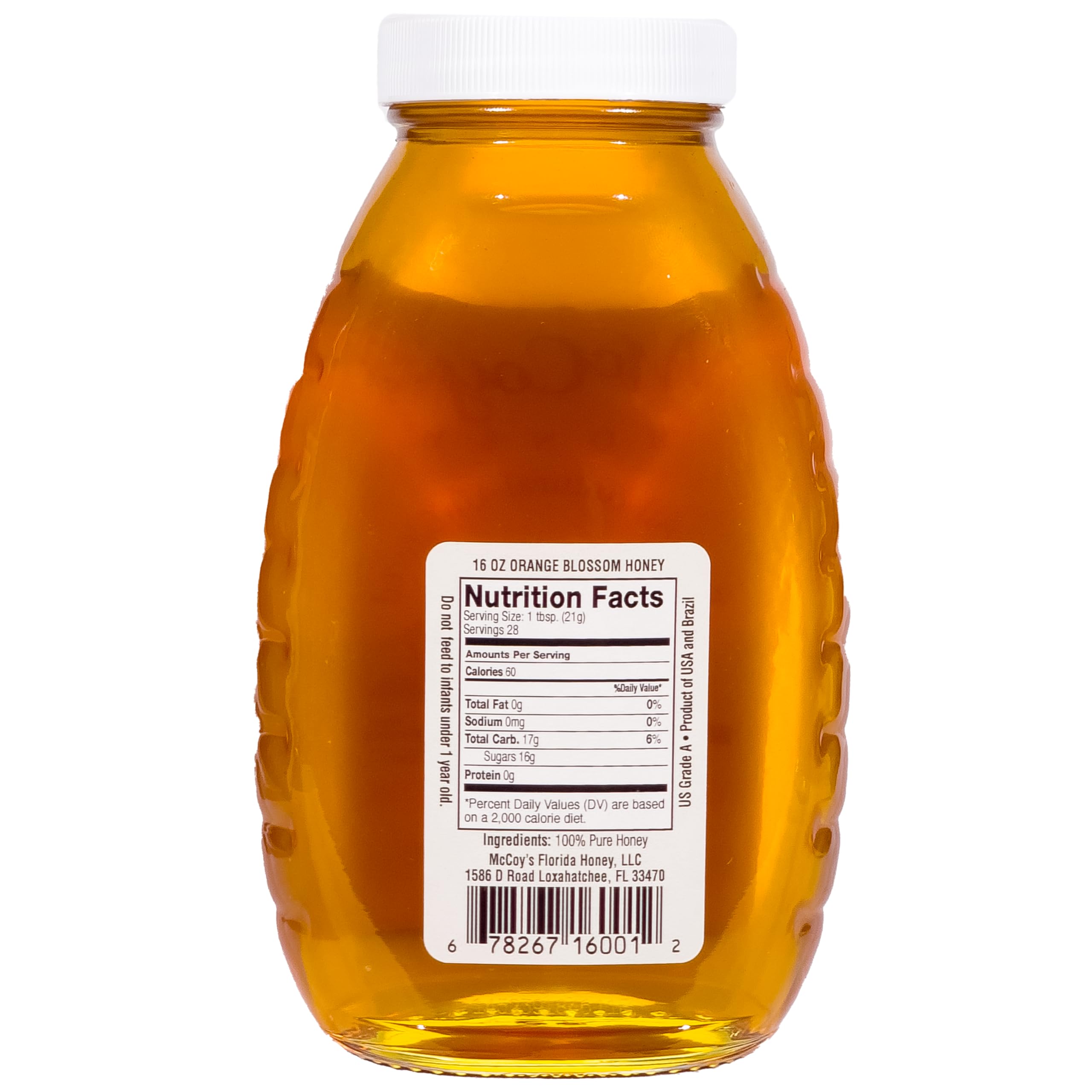 Amazon.com: McCoy's Honey - 100% Pure, Raw Honey - Orange Blossom