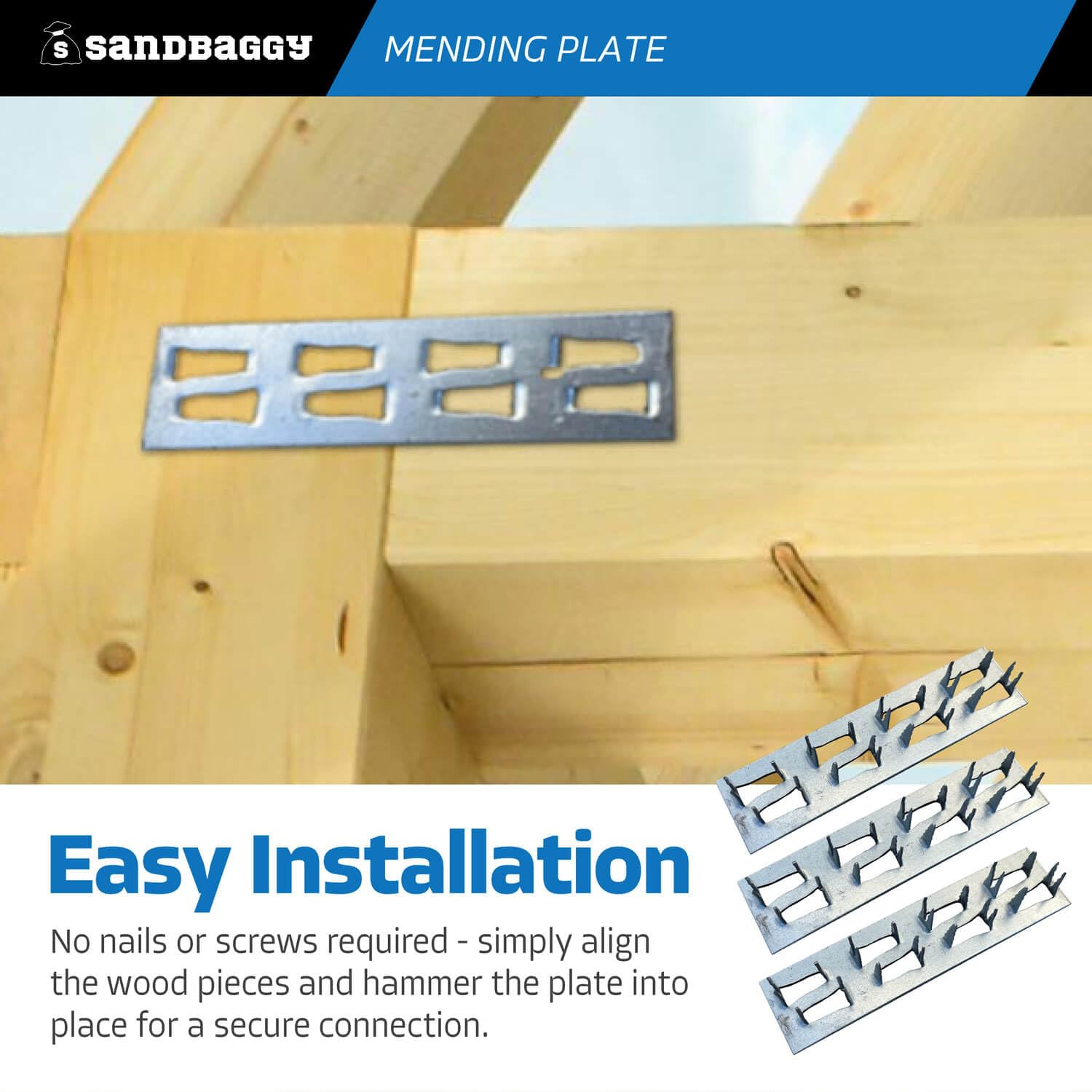 Amazon.com: Sandbaggy Steel Mending Plate for Wood (Hot