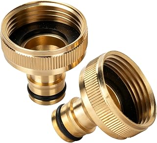 2 Stück 3/4" Messing Hahnverbinder, Innengewinde Anschluss Adapter