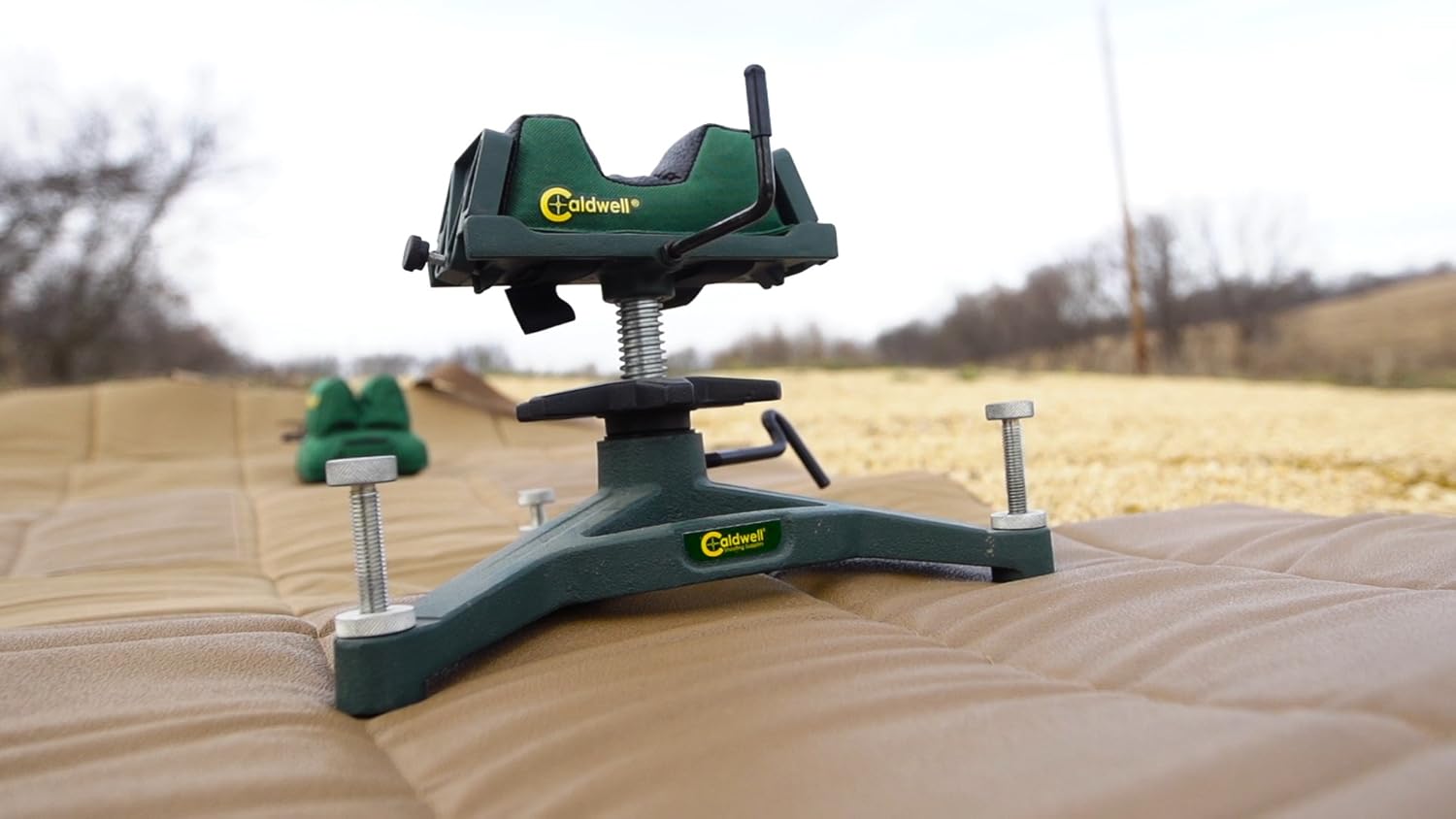 Caldwell The Rock Front Shooting Rest with Adjustable Elevation, Recoil Reducing, Interchangeable Feet, for Range, Hunting, Shooting, and Outdoors