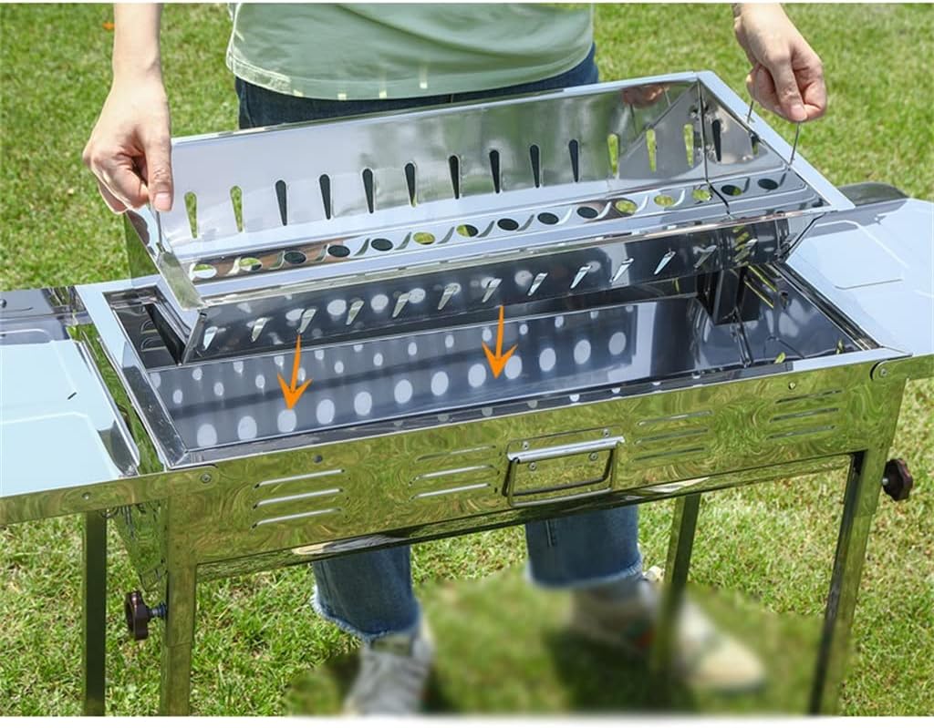 Outdoor Home Stainless Steel Japanese Barbecue Grill Folding Charcoal Grill Lar Size Individual Carbon