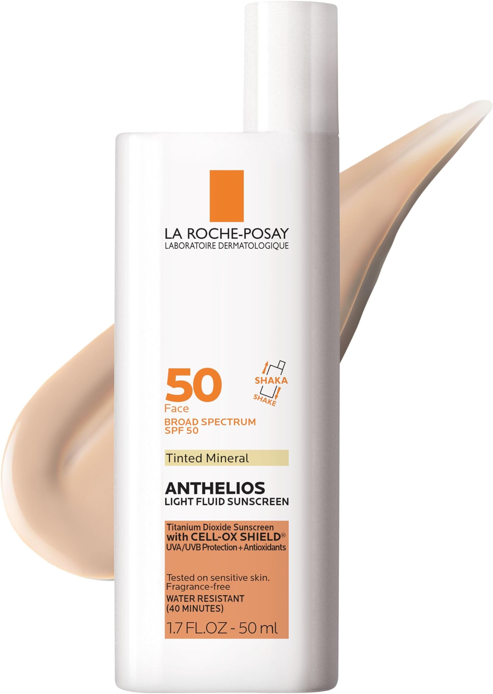 La Roche-Posay Advanced 100% mineral sunscreen + antioxidant protection in revolutionary ultralight texture, slightly tinted for a healthy glow.