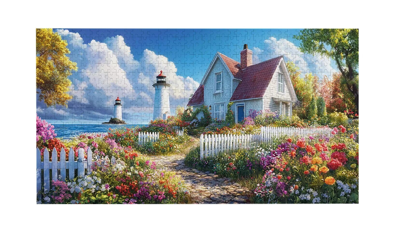 Puzzle para Adultos 1692 Piezas, Cabaña paisajística Puzzle, Difícil, Desafiante, Rompecabezas Encajan Perfectamente, Letras en la Parte Posterior, Regalo para Personas Mayores (179x31cm) v-212