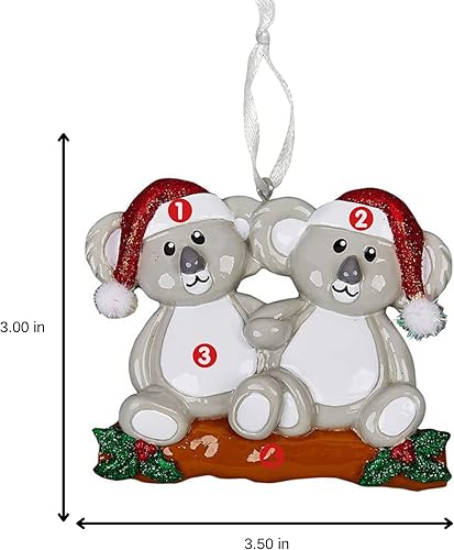 Miniatura 6 de Adorno personalizado para árbol de Navidad de pareja erizo 2024, adorno artesanal personalizado, adorno familiar, personalización gratuita