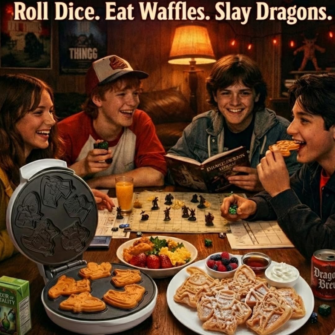 Dungeon Heroes Electric Mini Waffle Maker- Eat Wizards, Fighters, Clerics image 5