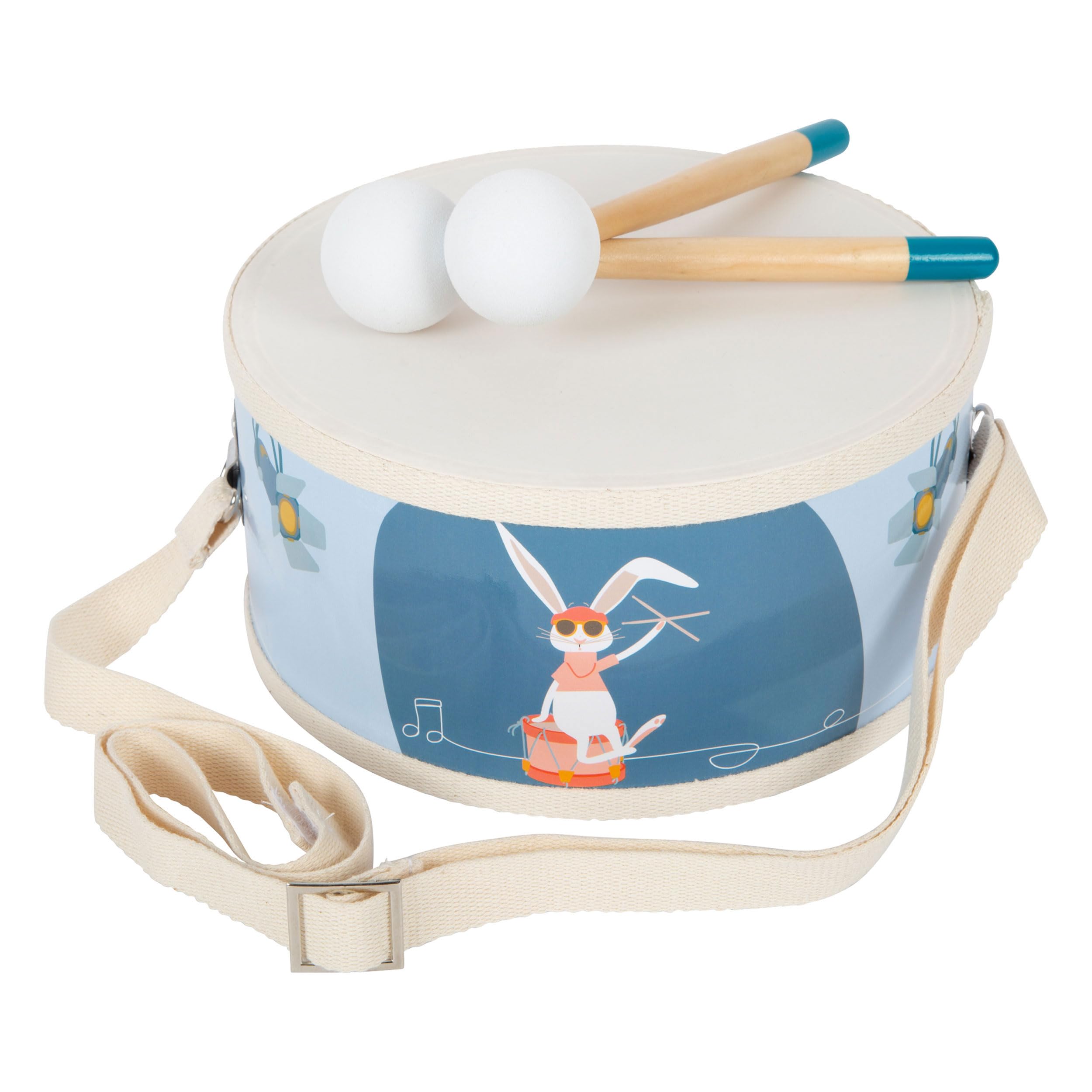 Small Foot Tambor Groovy Beats, instru. Infantil, a Partir de 3 años, de Madera, edu. Musical temprana, 12250