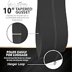Your Bags Dress Bag for Gowns & Formal Dresses - Hanging Garment Bags for Travel Women - 72" Extra Long Garment Bags for Hanging Clothes - Extra Large Wedding Dress Garment Bag - 10" Gusset