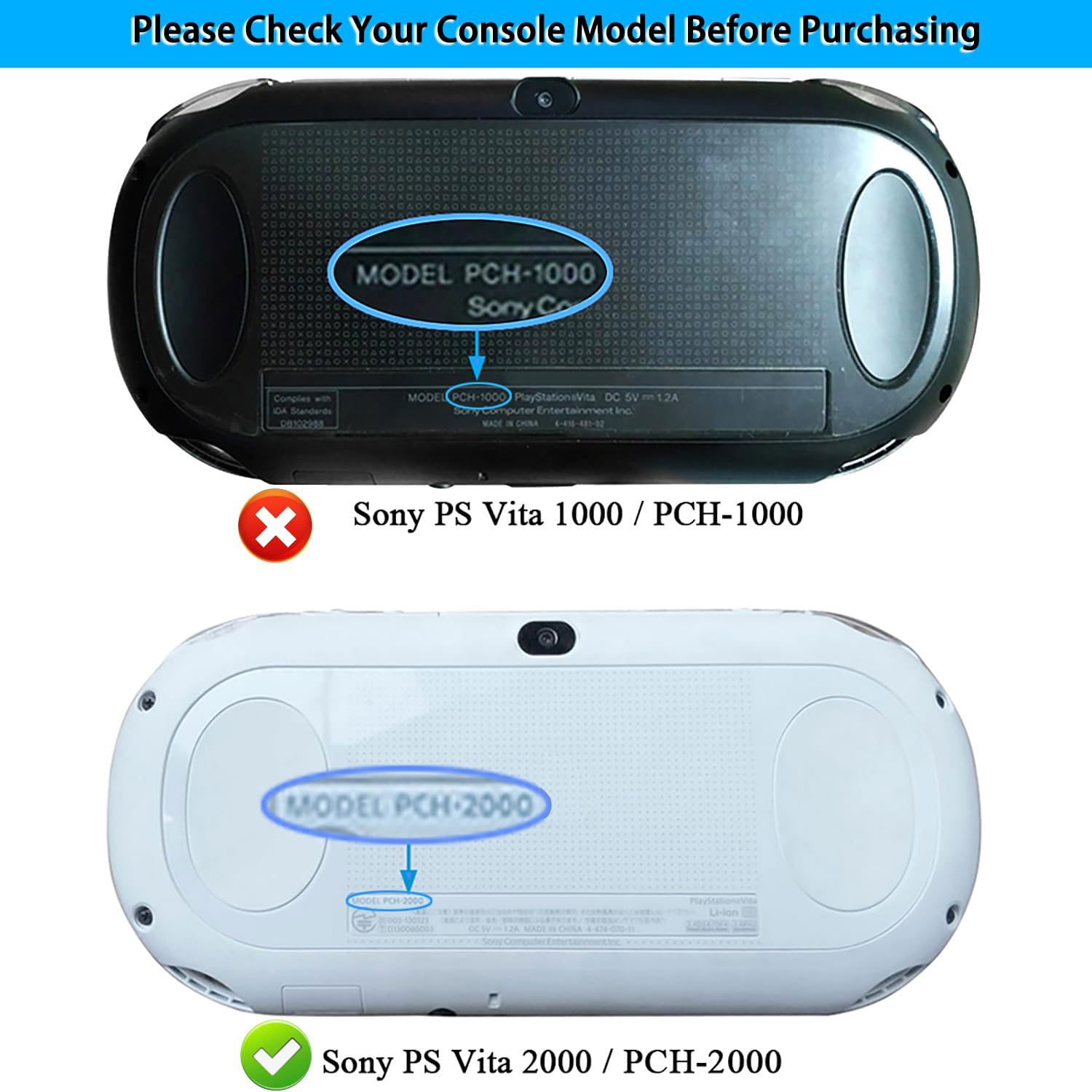 OSTENT Funda Protectora de Piel de Aluminio Metalizada Colorida Compatible con Sony PS Vita PSV PCH-2000 - Color Negro — view 3