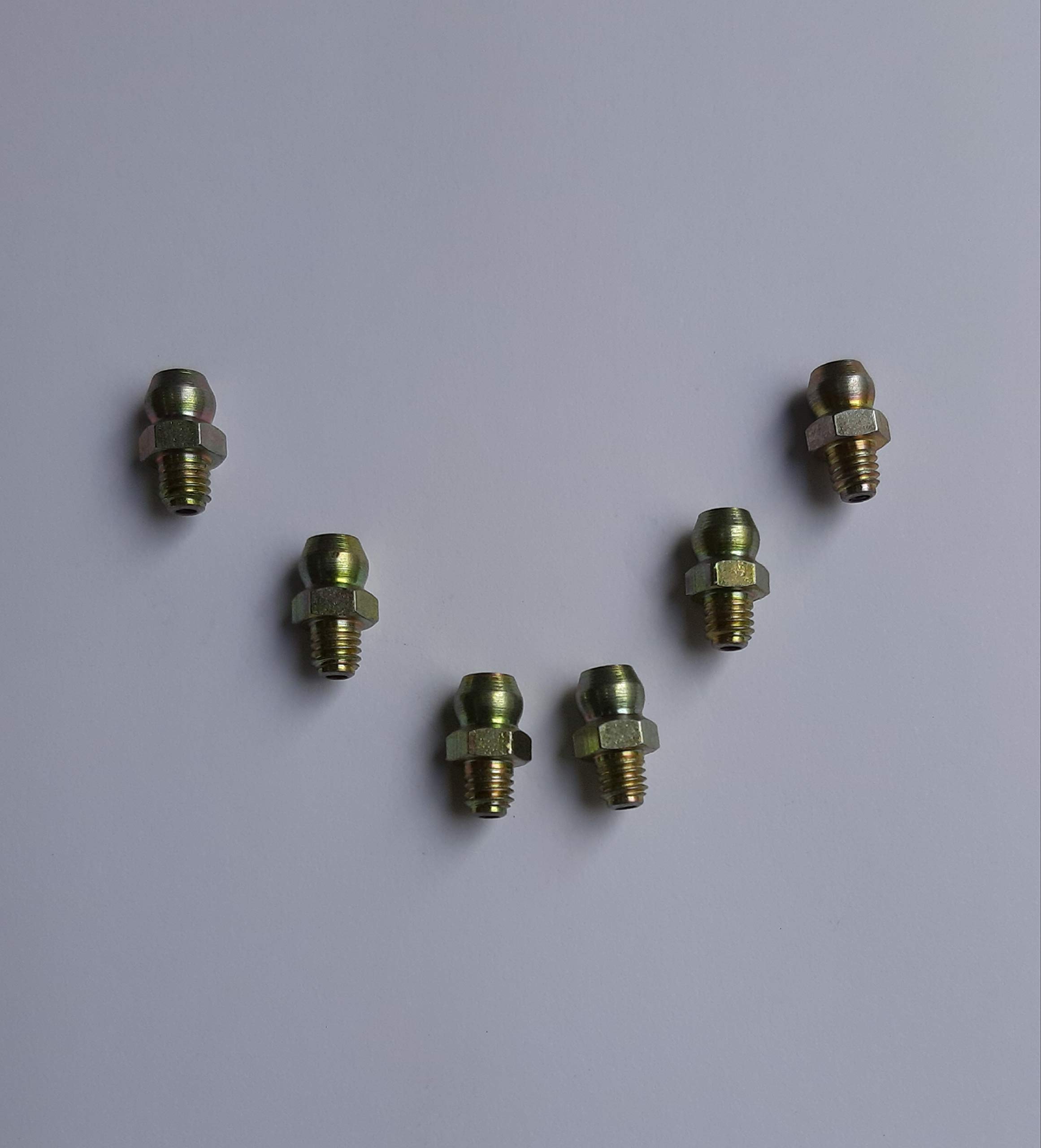 6 Pack 2BA Threaded Hydraulic Grease/Oil Nipples Zerk Oiler Restore Lathe Mill Machinery