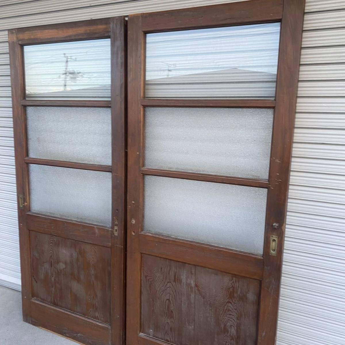 Amazon.co.jp: GM8TJ⑤1間2枚の店舗引戸ガラス戸掃き出し窓昭和