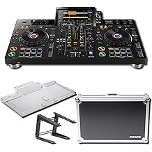 Pioneer XDJ-RX3 2-Channel All-In-One DJ System Bundle with Magma MGA40975 Flight Case, Decksaver Cover, On-Stage LPT5000 Stand 10.1-Inch DJ System for Mobile DJ, Wedding DJ, and Club DJ