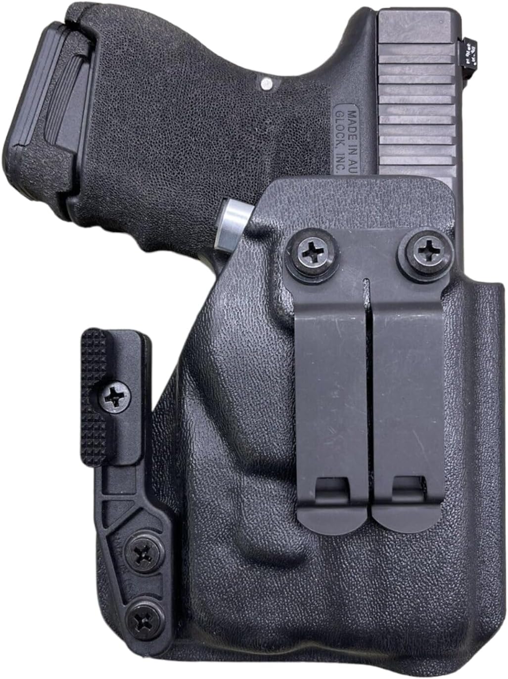 Black Kydex IWB Claw Holster Compatible with Glock 26 GEN 5 MOS Streamlight TLR-6