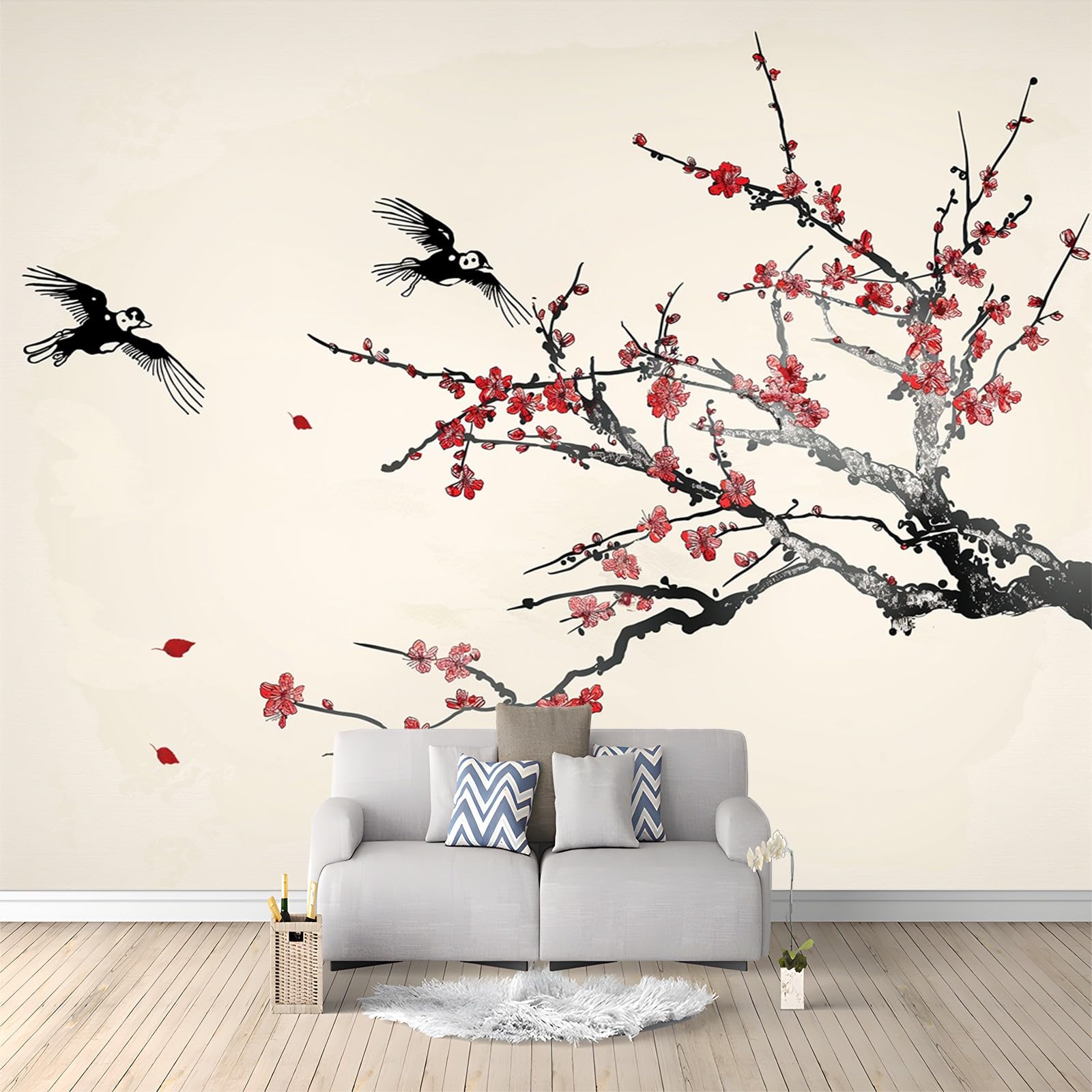 Peinture murale style chinois 3D revêtement intissé haute définition