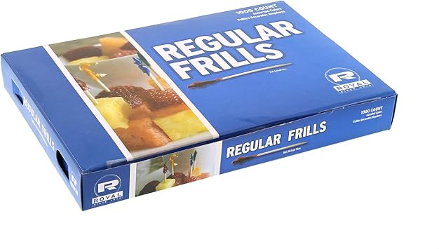 Royal Regular Frill Picks, Assorted Colors, Package of 1000