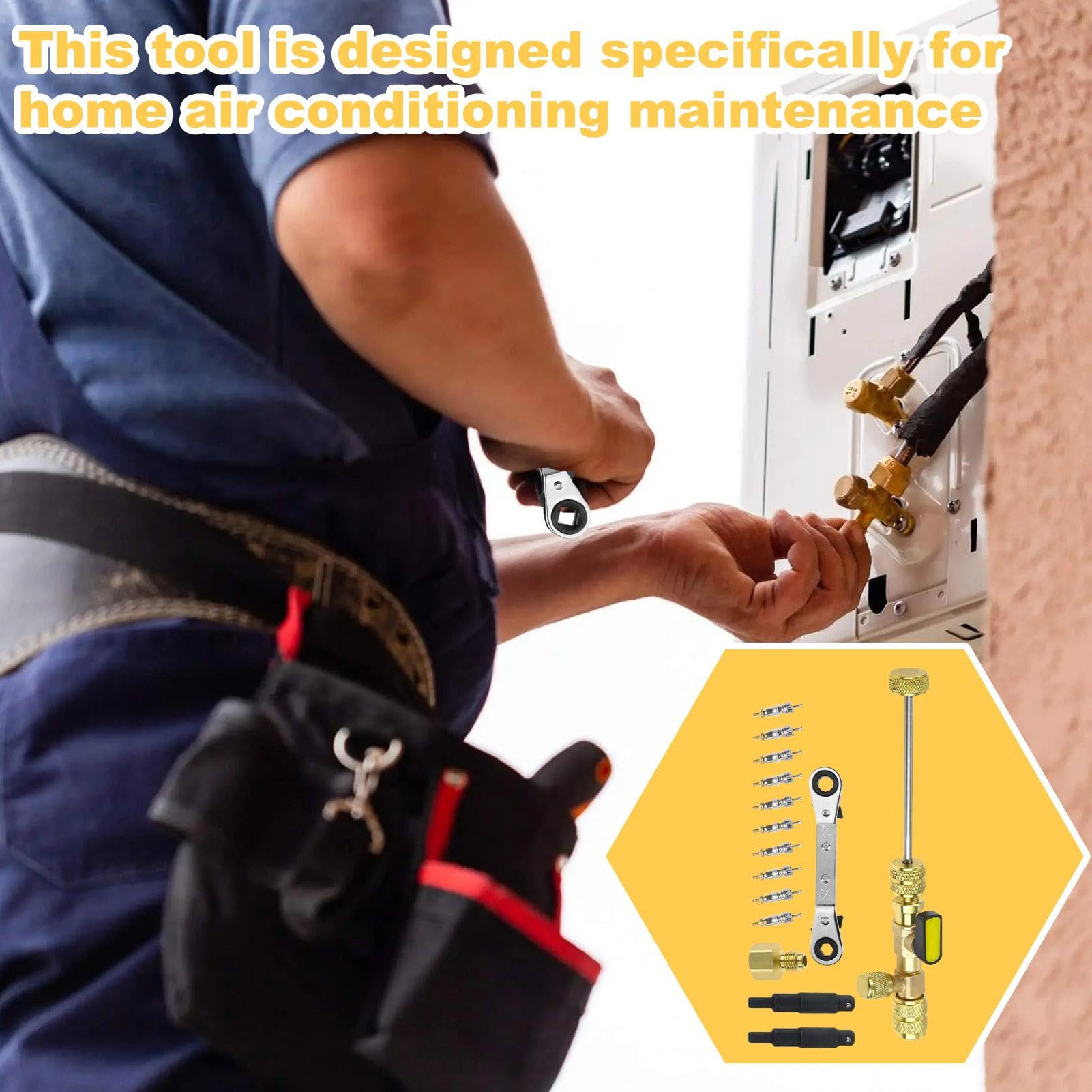 Valve Core Removal Tool, Tire Valve Core Remover, Air Conditioning