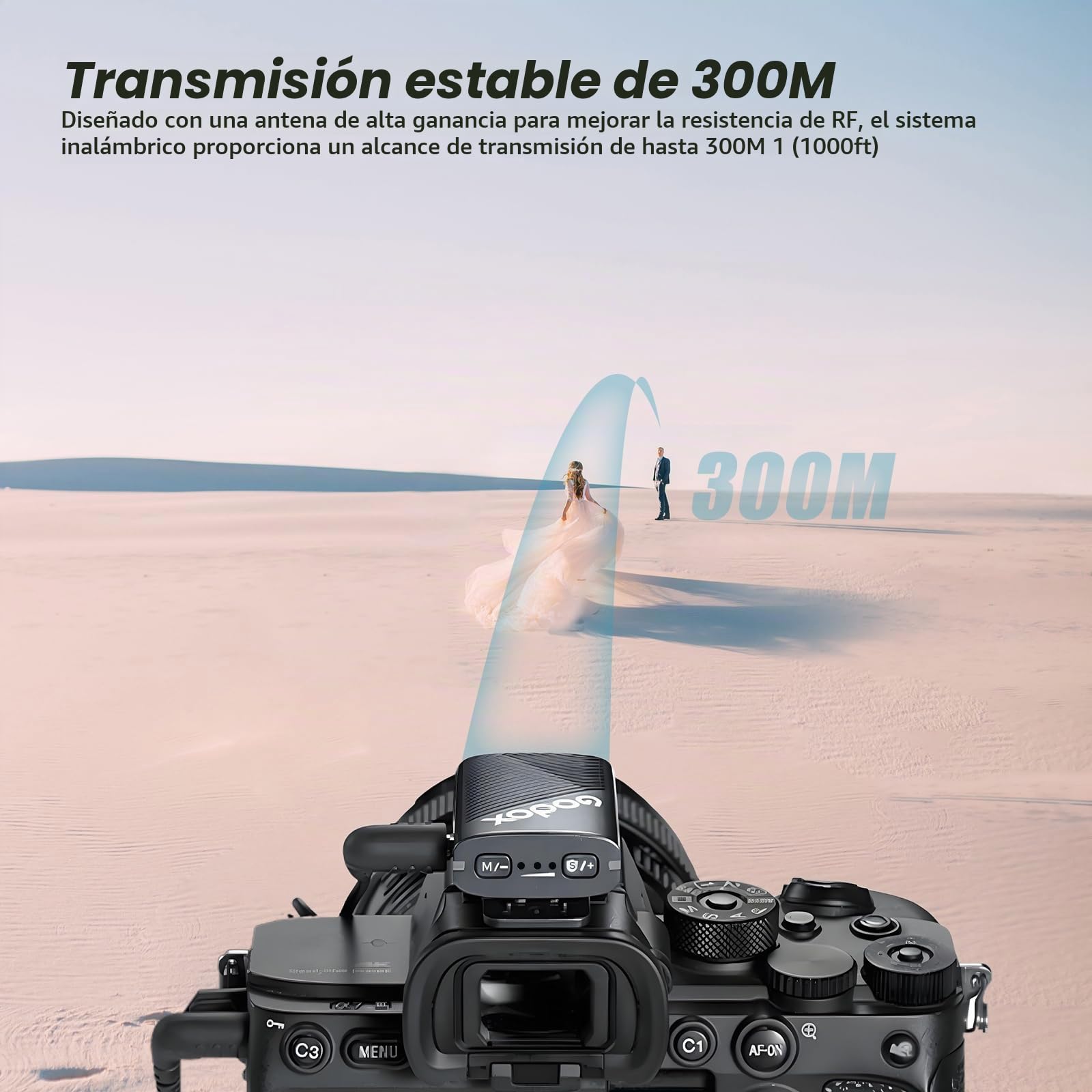 GODOX Cube-C Comb Kit2, 300m de Alcance, 48KHz 24Bit, Cancelación de Ruido | Micrófono inalámbrico de solapa para Cámara/iPhone/Android/PC, 10H de duración de batería, para Vlogging, TikTok, Entrevistas