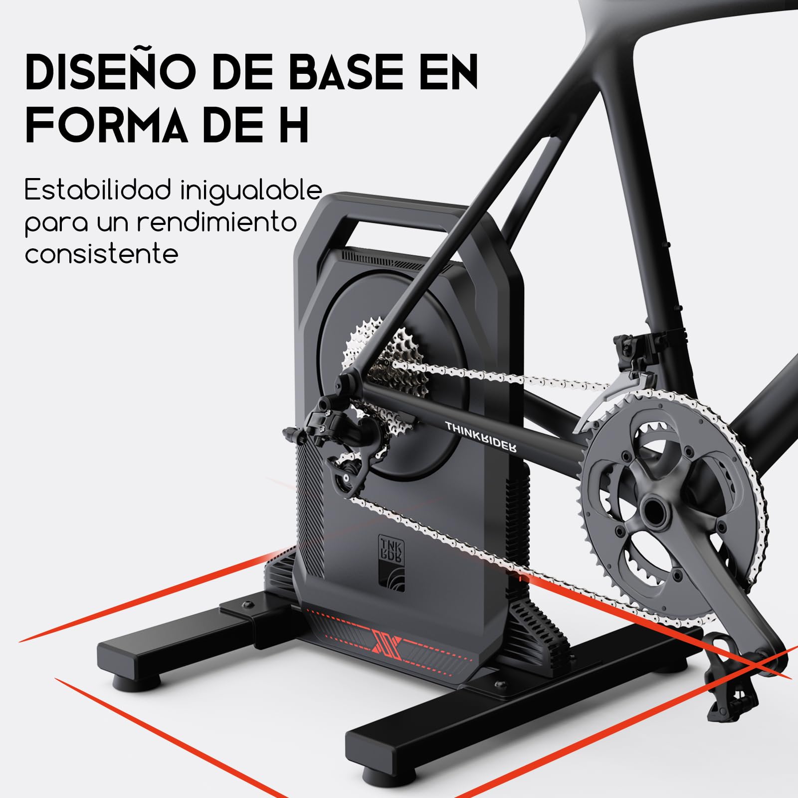 ThinkRider XX Pro El Entrenador de Bicicletas Inteligentes de tracción Directa Tiene un máximo de 2500w de Rodillos de Bicicletas de generación de energía en Interiores.
