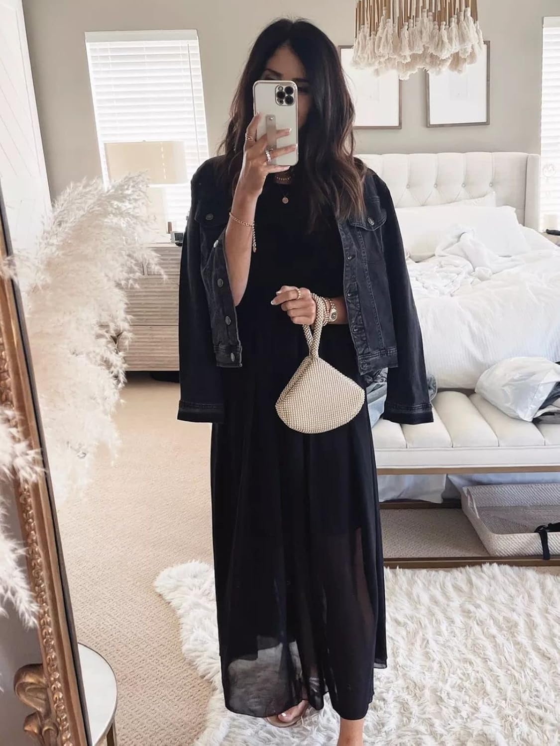 luvamia Women's Basic Button Down Stretch Fitted Long Sleeves Denim Jean Jacket - Image 5