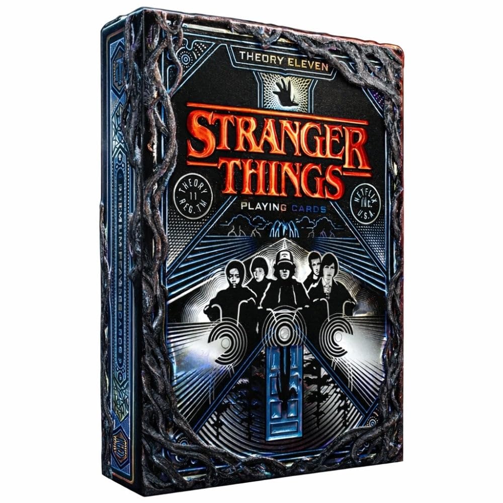 theory11 Stranger Things Hive Mind Special Edition karty do gry – holograficzne pudełko foliowe, wytłaczane detale pnące, ukryty sekret w środku | Premium Netflix Collector Deck