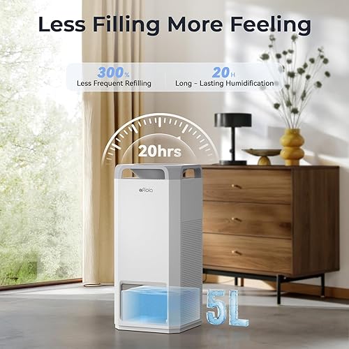 Miniatura 5 de Afloia Humidificador para habitación grande  Humidificador evaporativo 2 en 1 sin niebla y purificador de aire en un combo para el hogar hasta 3000