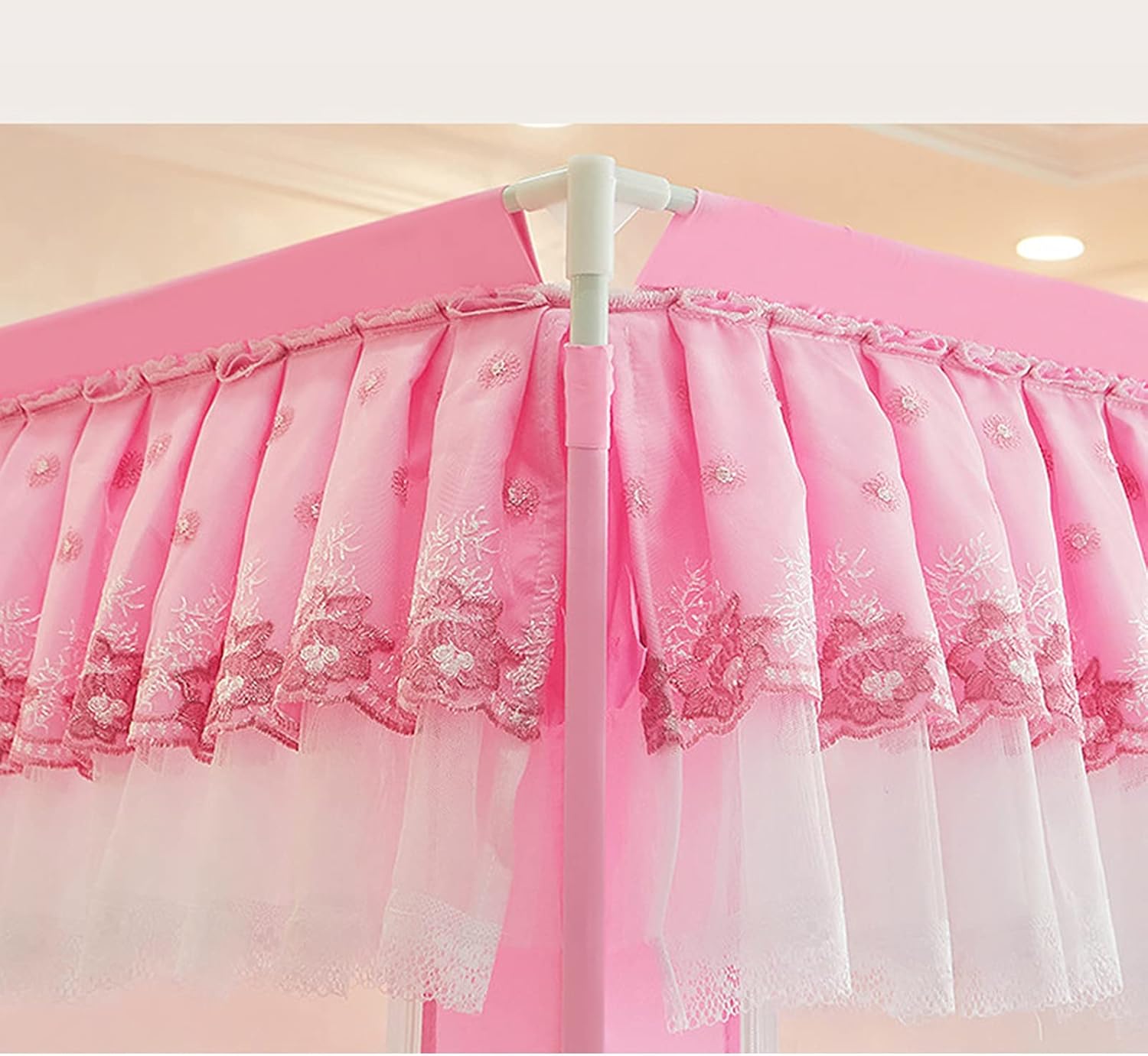 Mosquito Net for Bed,Anti-Mosquito Canopy 3 Side Door Camping Tent in Polyester Curtain Netting Bedding Yurt Easy Installation (Blue 180x220x170cm)