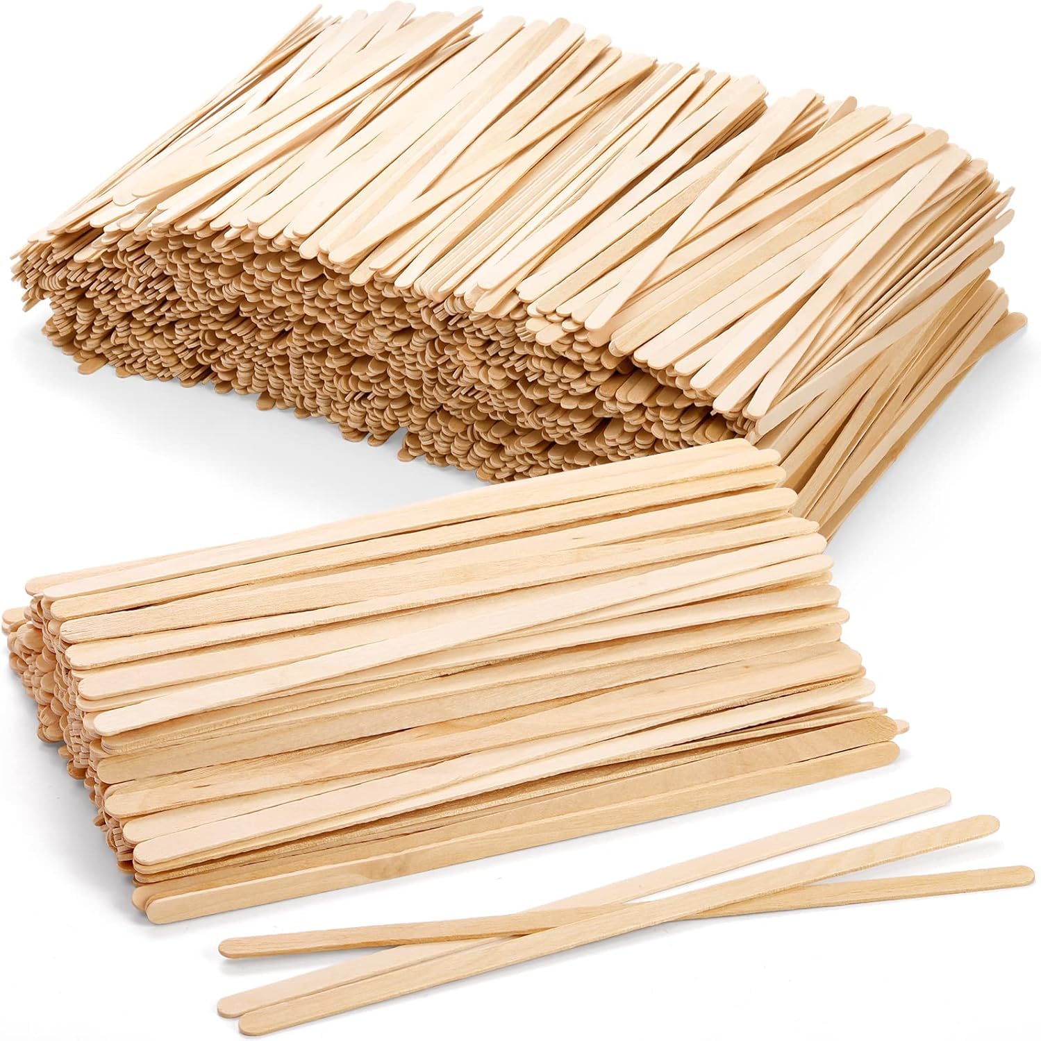 MOMENT 14 cm Disposable Wooden Coffee Stirrers [400 Pack] Individually Wrapped Stir Sticks for Tea, Hot Chocolate and Craft Projects Swizzle Drink Sticks
