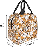 Vista 5 de Corgi - Lonchera aislada para perros, reutilizable, para adolescentes, niñas, mujeres, hombres, escuela, picnic, oficina, trabajo