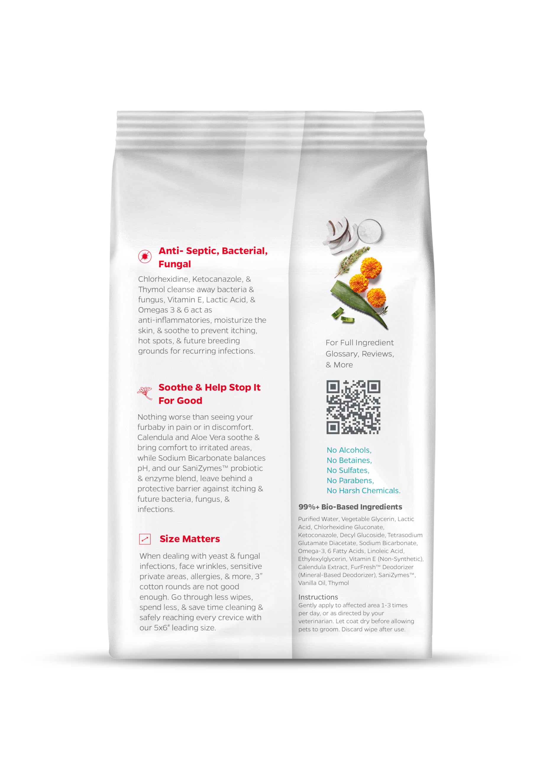 Pet Parents® Pet WiPees™ Cleansing Wipes for Dogs with Chlorhexidine, Ketoconazole and Thymol, Cleans Skin Folds, Paws and Coat, Deodorizes, Supports Skin Hygiene - image 8