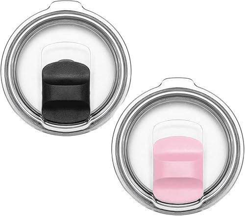 Paquete de 2 tapas magnéticas para vaso de 20 onzas, compatible con Ozark Trail, Old Style Rtic, YETI Rambler y más, con interruptor deslizante