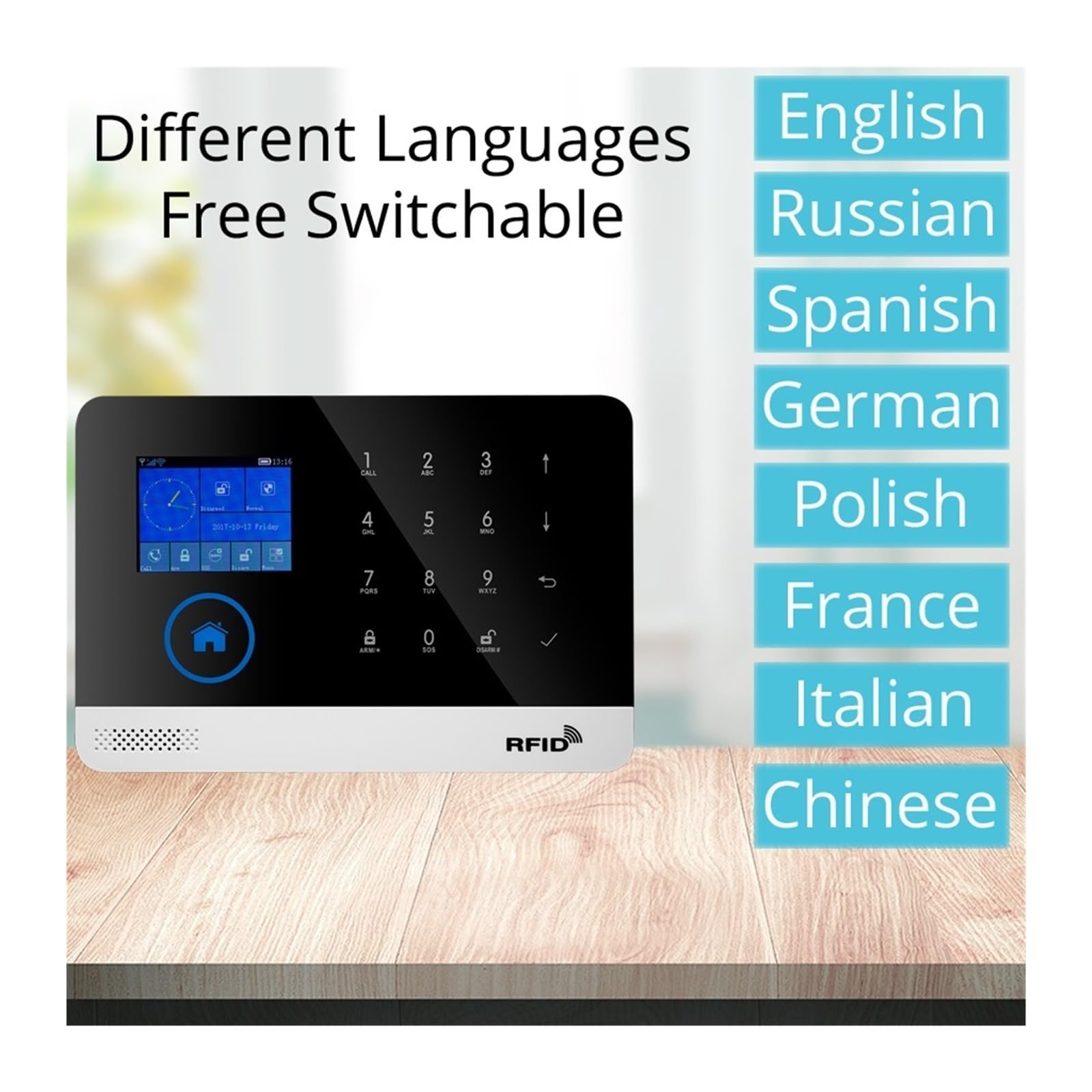 De alarma de seguridad for el hogar GSM App Control Kit de alarma antirrobo con sensor de puerta Para Villas y Almacenes(W2B Bundle 10)